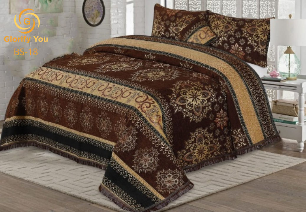 Brown Wedding special Velvet Bedsheet-Monogrammed Bliss: Personalizing Wedding Bed sheets