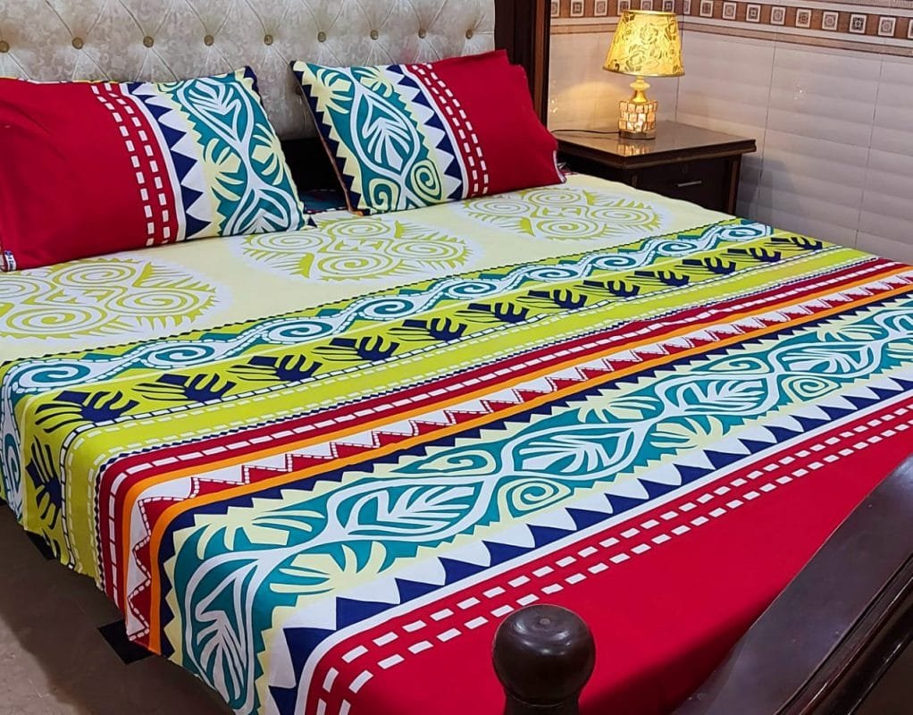 Crystal Cotton Imported Bedsheet Embroidery Designs