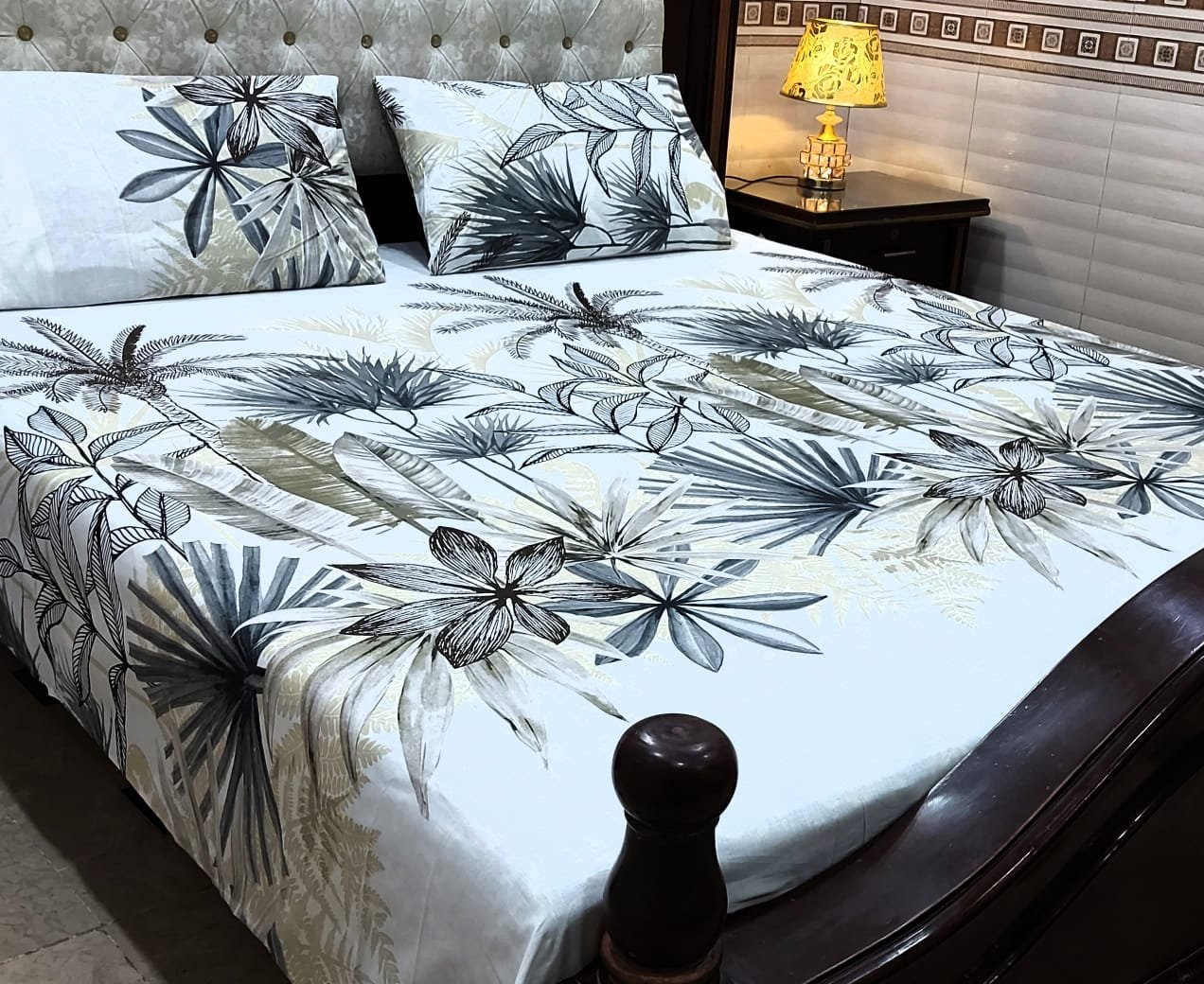 Imported cotton Crystal Bedsheet Designs