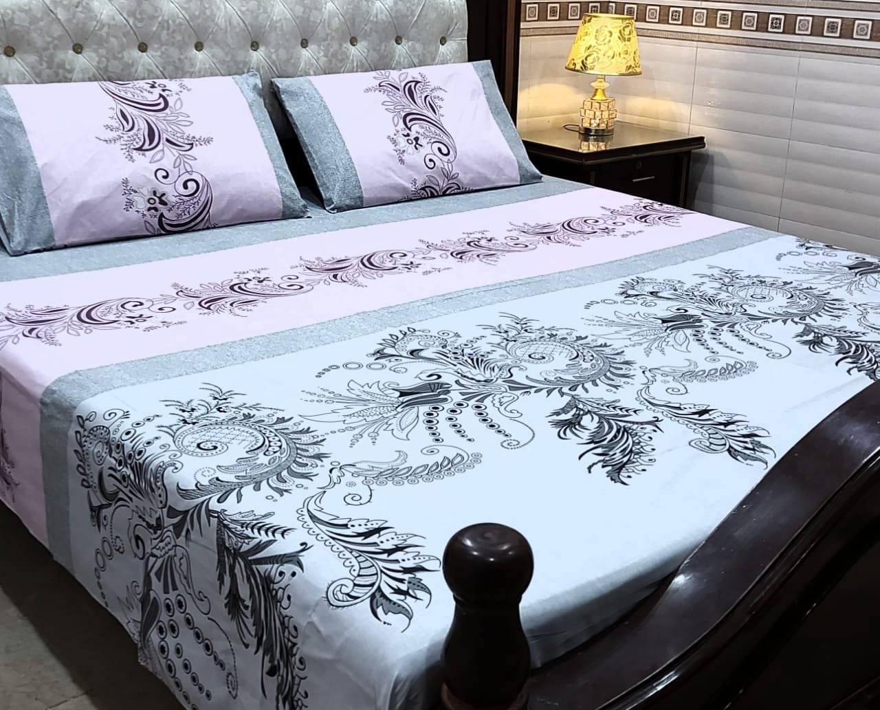 Printed Cotton Bed sheets 3 pieces set-Color Psychology in Bedding