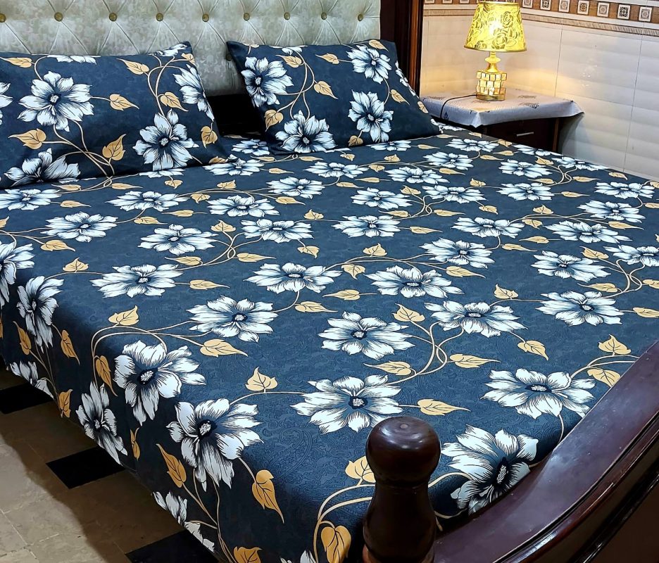 Multi-color Imported Cotton Crystal Bedsheet