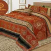 Orange Wedding Special Velvet Bed Sheet