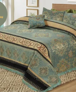 C green Wedding special Velvet Bedsheet