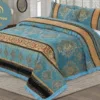 Sky blue Wedding special Velvet Bedsheet