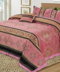 Pink Wedding special Velvet Bedsheet