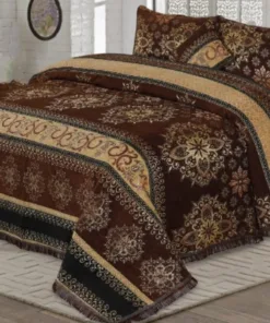 Brown Wedding special Velvet Bedsheet