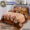 Brown Indian Style Velvet Bed Sheet