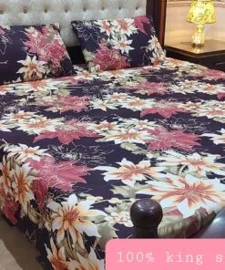 Transform your bedroom into a blooming oasis with our Floral Design Bedsheets. Made from high-quality cotton, this bedsheet provides comfort and softness for a peaceful night's sleep.